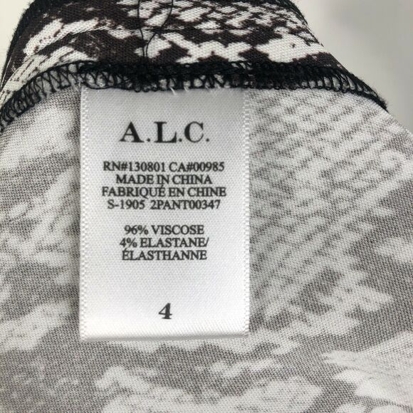 NEW A.L.C Women's Size 4 Elijah Python Snake Print Relaxed Fit Pull On Pants - Picture 8 of 8